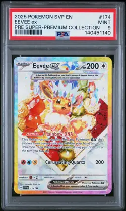 2025 POKEMON SVP EN-SV BLACK STAR PROMO #174 EEVEE EX PSA 9 - Image 5