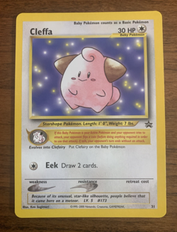 2001 CLEFFA BLACK STAR PROMO #31 POKEMON TCG NM - Image 1