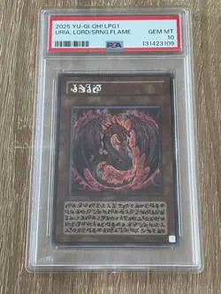 Yu-Gi-Oh PSA10 Uria Lord of Searing Flames Secret Rare Alt Art Osiris Red - Image 1