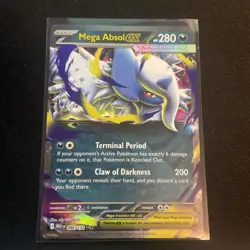 Pokemon TCG Mega Absol EX Holo Double Rare Card 086/132 Me01: Mega Evolution - Image 1