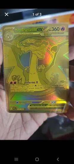 2025 POKEMON PHANTASMAL FLAMES PFL EN #130/094 MEGA CHARIZARD X EX HYPER RARE - Image 1