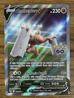 Conkeldurr V (Alternate Full Art) 074/078 Pokemon GO Holo (NM) - Image 1
