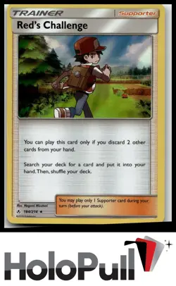 Pokemon TCG SM - Unbroken Bonds Red's Challenge #184/214 Holo Rare - Image 1