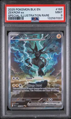 Zekrom Ex Special Illustration Rare Pokemon Blk En-Black Bolt 166/086 PSA 9 - Image 1