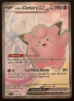Pokemon TCG Lillie’s Clefairy EX - Journey Together- Ultra Rare - 173/159 - Mint - Image 1