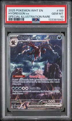 PSA 10 - Pokemon TCG Hydreigon EX 169/086 White Flare Special Illustration Rare - Image 1