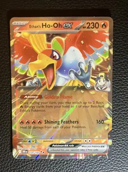 Pokemon TCG: 2025 Ethan's Ho-Oh Ex 039/182-DOUBLE RARE HOLO-Destined Rivals Holo - Image 1