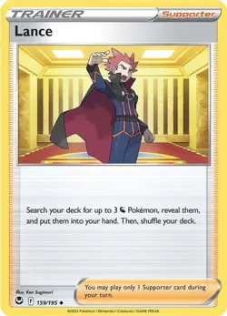 Lance 159/195 Reverse Holo Uncommon LP - Pokemon TCG Sw&Sh Silver Tempest SIT - Image 5