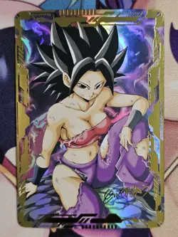 DragonBall Z Super Heros DBZ Caulifla Waifu Custom Anime Sexy Holo Foil Card - Image 1
