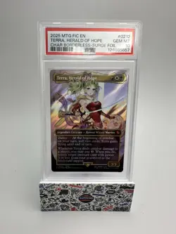 2025 MTG Final Fantasy Borderless Surge Foil #0212 Terra Herald of Hope PSA 10 - Image 1