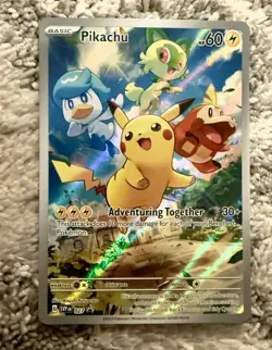 Pokemon TCG MINT Pikachu Promo 027 Full Art Holo - Image 1