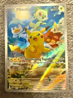 Pokemon TCG MINT Pikachu Promo 027 Full Art Holo - Image 2