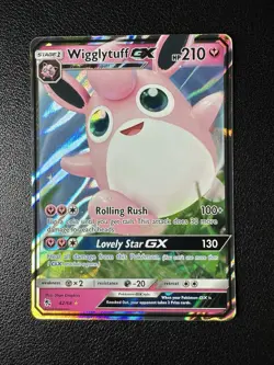 Pokemon TCG Wigglytuff GX Hidden Fates 42/68 Ultra Holo Rare Card NM - Image 1