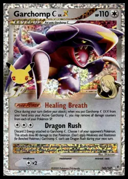 Garchomp C LV.X 145/147 Celebrations: Classic Collection Pokemon Card | NM - Image 1