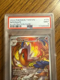 2024 Pokemon TCG Twilight Masquerade Infernape #173 Illustration Rare - Image 3
