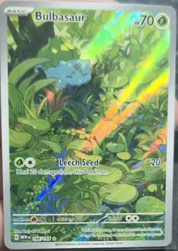 Pokemon TCG 2023 Scarlet & Violet 151 Bulbasaur Illustration Rare Holo 166/165 - Image 1