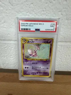 Big Swirl ! 2000 POKEMON JPN NEO 2 #196 ESPEON-HOLO PSA 9 - Image 2