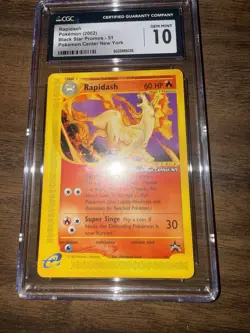 CGC 10 GEM MINT Rapidash 2002 Black Star Promo 51 Pokemon TCG POKEMON CENTER NY - Image 1