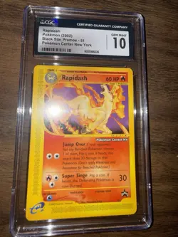 CGC 10 GEM MINT Rapidash 2002 Black Star Promo 51 Pokemon TCG POKEMON CENTER NY - Image 3