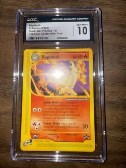 CGC 10 GEM MINT Rapidash 2002 Black Star Promo 51 Pokemon TCG POKEMON CENTER NY - Image 4