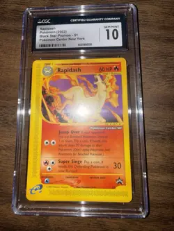 CGC 10 GEM MINT Rapidash 2002 Black Star Promo 51 Pokemon TCG POKEMON CENTER NY - Image 5