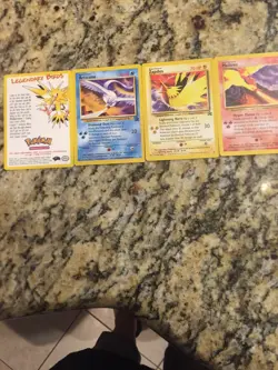 Pokemon Legendary Birds Moltres Zapdos Articuno Black Star - Image 1