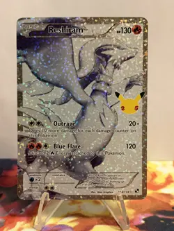 Pokemon Reshiram Celebrations Classic Collection 113/114 Holo Card - Image 1