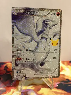 Pokemon Reshiram Celebrations Classic Collection 113/114 Holo Card - Image 3