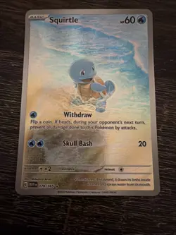 Pokemon TCG Squirtle 170/165 Scarlet & Violet 151 Illustration Rare Holo Card - Image 1