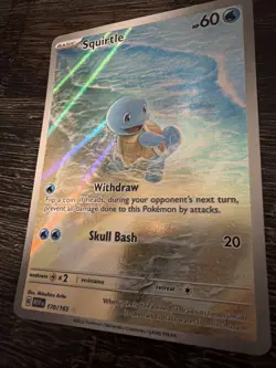 Pokemon TCG Squirtle 170/165 Scarlet & Violet 151 Illustration Rare Holo Card - Image 3