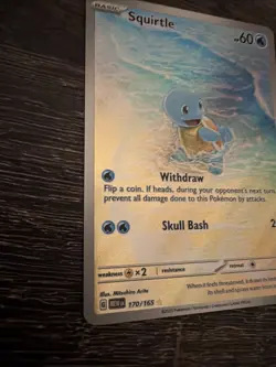 Pokemon TCG Squirtle 170/165 Scarlet & Violet 151 Illustration Rare Holo Card - Image 4