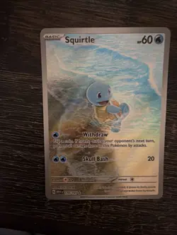 Pokemon TCG Squirtle 170/165 Scarlet & Violet 151 Illustration Rare Holo Card - Image 5