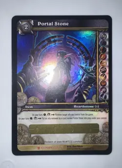 World Of Warcraft WoW TCG Portal Stone Unscratched And Unredeemed Loot Card - Image 1