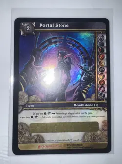 World Of Warcraft WoW TCG Portal Stone Unscratched And Unredeemed Loot Card - Image 3