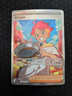Pokemon TCG Trainer Crispin 164/142 Stellar Crown Ultra Rare Holo Card - LP - Image 1