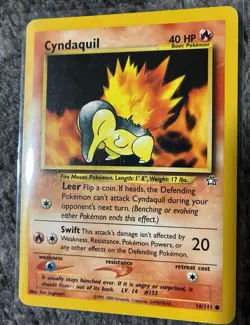 Pokemon TCG Cyndaquil Neo Genesis Card 56/111 Vintage Single - Image 1