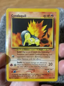 Pokemon TCG Cyndaquil Neo Genesis Card 56/111 Vintage Single - Image 3