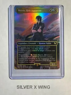 Noctis, Heir Apparent Borderless Foil x1, MTG, Commander: Final Fantasy, FIC, NM - Image 1