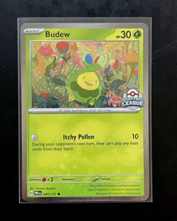 Pokemon Budew Premiere Ball League Stamped Asia Promo Cosmo Holo NM-Mint - Image 1