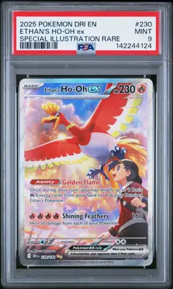 Ethan's Ho-Oh ex - PSA 9 - Special Illustration Rare SIR Destined Rivals DRI 230 - Image 2