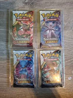 Pokemon Shining Legends Booster Pack Art Set (4 Packs) NM 🔥🔥 - Image 1