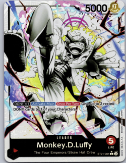 Monkey D Luffy ST21-001 Leader Parallel Starter Deck EX Gear 5 Promo One Piece - Image 1
