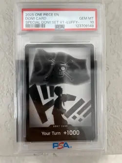 One Piece CCG Luffy Don!! Special Don!! Set V1 Foil Promo PSA 10 - Image 1
