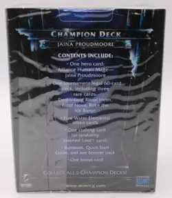 WORLD OF WARCRAFT CHAMPION DECK JAINA PROUDMOORE New *Factory Sealed* - Image 2