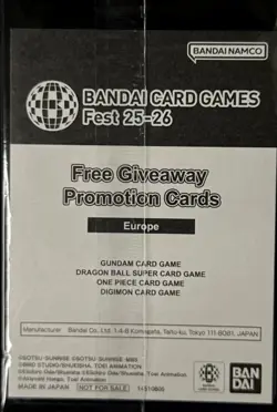 SEALED Bandai Card Fest 25-26 Promo Pack English - Afro Luffy OP07-073 - Image 2