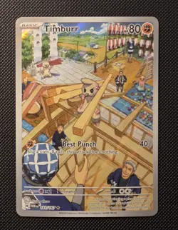 Pokemon TCG Timburr 183/167 Illustration Rare Holo Twilight Masquerade Card - Image 1