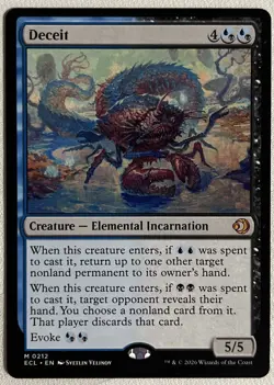 1x Deceit Regular Lorwyn Eclipsed NM 0212 ECL MTG Magic The Gathering - Image 1