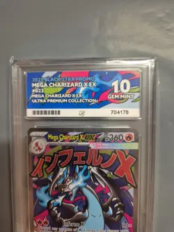 Pokemon Mega Charizard X EX 023 UPC Promo Pokemon Graded Slab ACE 10 - Image 3