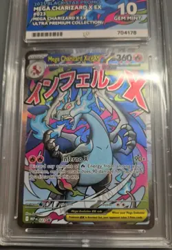 Pokemon Mega Charizard X EX 023 UPC Promo Pokemon Graded Slab ACE 10 - Image 4