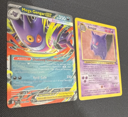 Gengar Fossil (#20/62) & Mega Gengar Ex (#56/94) Phantasmal-F Pokemon 2 Card Lot - Image 3